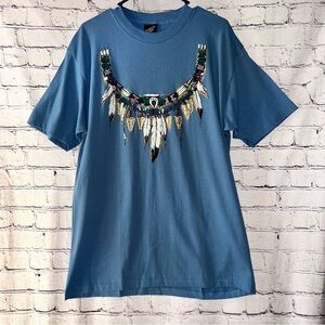 Diamond Dust Vintage Single Stitch Native American Graphic Tee NWT‎ Size Large